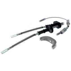 Cavo freno a mano RMS 163555460 per Piaggio Ape 600/P601 compatibili, con guaina grigia e acciaio zincato. Equivalente aftermarket Piaggio 140247.