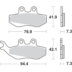 Pastillas de freno GALFER SPORT S18, 41,9x76,9x7,3 mm 42,1x94,4x7,3 mm