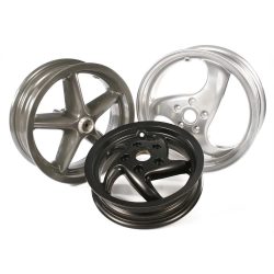 Llanta delantera GRIMECA para GILERA Runner/DD ('97-'00), 3,50-12", plateada, para freno de disco