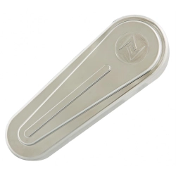 CNC aluminium suspension cover, chrome-plated, ZELIONI for Vespa ET2/ET4/LX/LXV/S/GTS /GTS Super/GTV/GT 60/GT/GT L 50-300 ('03-'13/'17-), also for Vespa Primavera /Sprint ('17-)