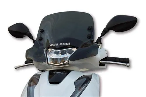 Paravento MALOSSI, paravento sportivo, tonalità , per HONDA 125 -150 SH I i.e. `17- 3 mm, h 350 mm, l 450 mm