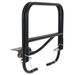 Rear luggage rack, CUPPINI for Vespa 125 VNA/VNB/GT/GTR /Super/TS/150 VBA/VBB/GL /Sprint/V/Super/T4/160 GS 2° /180 SS/Rally black, loading surface: 23x25 cm, foldable, one bar