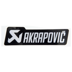 Adhesivo AKRAPOVIC negro/plata, l=135 mm, l=39 mm, resistente al calor