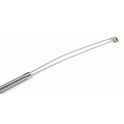 Clutch cable for all Vespa models, with sleeve and barrel nipple, FA, grey, l (cable)=2000mm, Ø 1.9mm/5.0mm, steel, galvanised l (sleeve)=1650mm