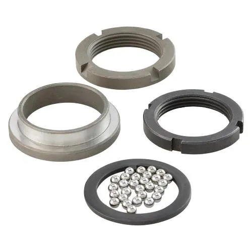 Kit cuscinetto superiore sterzo Mauro Pascoli 90123100, cinque componenti con sfere, per Vespa 125 VN e Vespa 150 VL, VB1 e GS compatibili; ricambio da restauro.