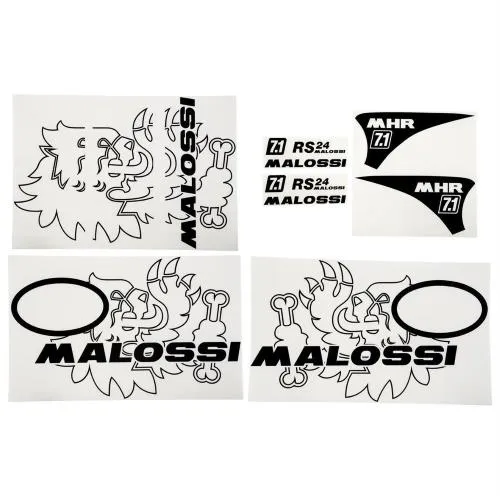 Set decorazione adesiva Trofeo MALOSSI, per Vespa Primavera/Sprint
