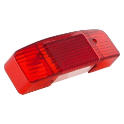 Lente faro posteriore per Lambretta 125 LI 1°-2°/150 LI 1°-2°/175 TV 1°-2°, senza lampadine, senza guarnizione, marchio IGM, foratura superiore al grado A - riparazione perfetta