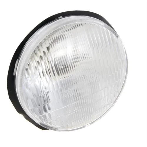 Gruppo ottico PIAGGIO per Vespa PK50-125 XL FL/HP/N/XL2, rotondo, Ã 135 mm, anche per Vespa PK50-125 XL2, in plastica, lente, trasparente, attacco anabbagliante: P26s, presa luce di parcheggio: Ba9s, senza lampadine, con marchio DGM, senza attacco, avvit