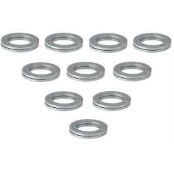 Kit Nord-Lock NL12: 10 coppie a cunei per viti M12, acciaio EN 1.7182, Ø13x19,5 mm, spessore coppia 2,5 mm.