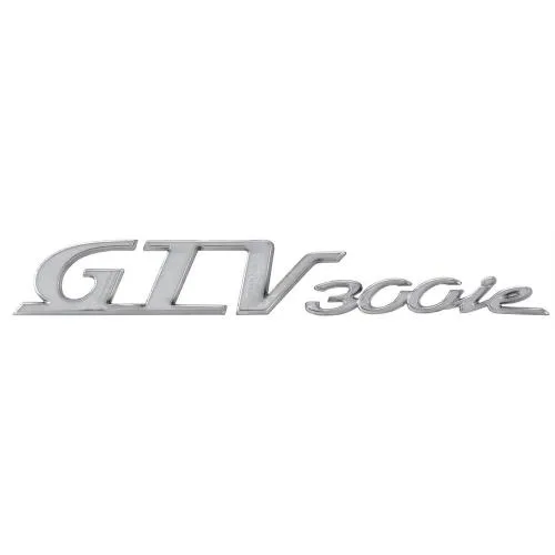Distintivo "GTV 300 i.e.", fianchetto per Vespa GTV i.e. 300ccm cromato, fissaggio: adesivo, 150x21 mm