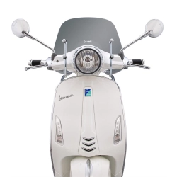 Flyscreen PIAGGIO, CRUISER, trasparente, per Vespa Prima.. ..vera/Elettrica 50-150ccm h 175 mm, l 450 mm, omologato, incl. materiale di montaggio