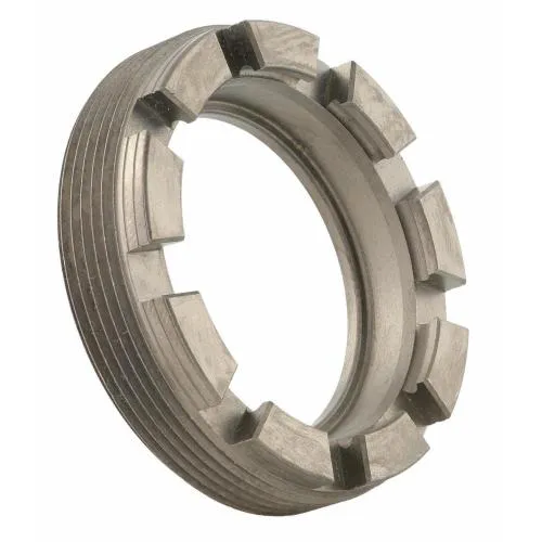 Ghiera SIP 25276300 h 13,2 mm, Ø54/40 mm e 9 cave da 5 mm per cuscinetto albero secondario Vespa GS 160 e SS 180.