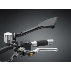 RIZOMA TOMOK mirror, left, triangular, black anodised, CNC aluminium for Vespa LX/LXV/S/GTS/GTS Super/GTV/GT 60/GT/GT L without E-mark, mirror adapter required!