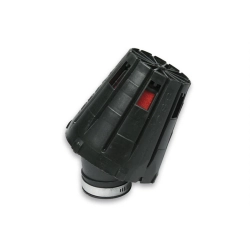 Filtro aria racing MALOSSI E5, 30°, DELL'ORTO PHF 30-36/Mikuni TM28-1/TM33-12, attacco: 48-50 mm, h 119 mm nero, con tappo, filtro interno: rosso