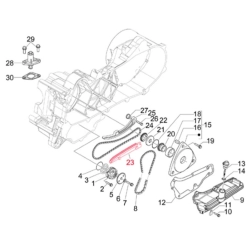 Guida catena distribuzione, per Vespa ET4/LX/S/Primavera /Sprint 50ccm 4T AC 4-Ventil anche per APRILIA/DERBI/PIAGGIO