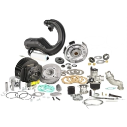 Kit Tuning POLINI ESC Classe 5 - Standard Classe 130 cc 2 fori per Vespa PK80-125 S/PK125 Ã 57,0mm, alluminio, corsa 51mm, con kit carburatore 25mm, scarico racing, ingranaggio primario, etc., TUNING SPORT - high - performance & roadworthy