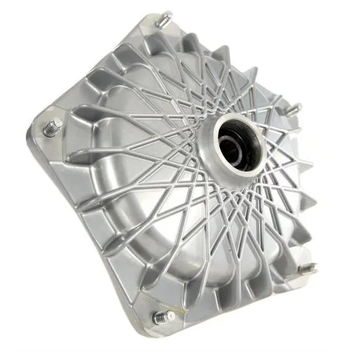 GRIMECA NT front brake drum, for Vespa P80-150X/P200E 1° /PX80-150E 1° Ø 16 mm, silver, mesh pattern