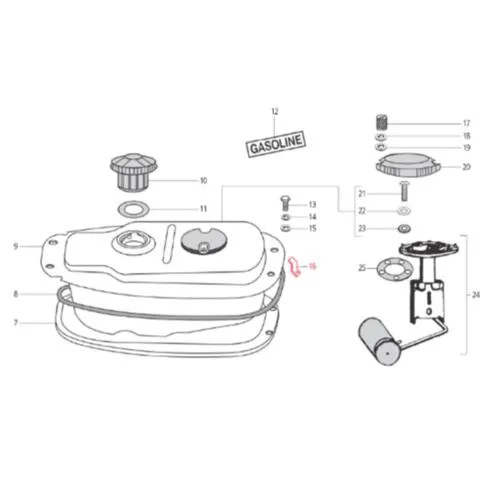 Morsetto serbatoio LML, per LML Star 125-200 4T/Star Deluxe 125-150 4S/Speedy