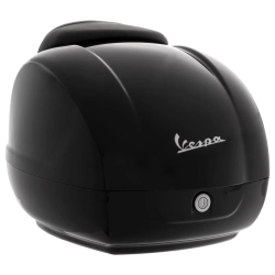 Bauletto originale Piaggio CM273353, circa 36 l, nero 094, per Vespa GTS Super HPE 125-300 2019-2022; schienale e montaggio inclusi.