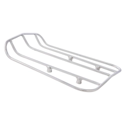 Portapacchi posteriore, piccolo per Lambretta 125 LI 3° /Special/GP/DL/150 LI 3° /Special/SX/GP/DL/175 TV 3° /200 TV/SX/GP/DL acciaio inox lucido, area di carico: 26x21 cm