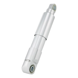 Ammortizzatore anteriore SIP Performance 100 PSI, 175/210 mm, corpo argento in alluminio CNC e attacchi occhio-occhio per Vespa classiche.