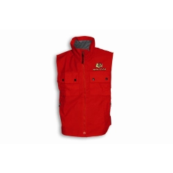 MALOSSI Multipocket vest, red, men's, size XXL, front embroidery, 100% nylon, multiple pockets