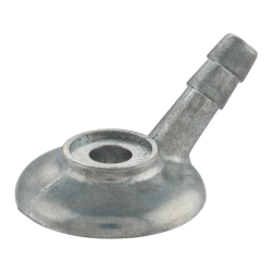 Raccordo benzina Dell'Orto 0610600 38 a 45°, metallo, Ø6 mm per SHA 14/15/16 e Piaggio Ciao, PX, Si, Bravo. Codice distributivo MB06106.