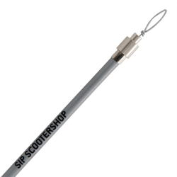 Cavo frizione per Vespa 50 S/ PK50 SS/ PK80-125 S/ PK125 ETS/ 100 (UK)/ 125 PV/ET3 con manicotto e nipplo a saldare, SIP PERFORMANCE, grigio, l (cavo)=203mm, Ã 0,8mm/5,3 mm, acciaio, zincato l (manicotto)=146mm, grado AA - riparazione di prima classe