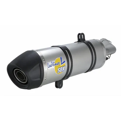 LEOVINCE SBK racing exhaust, One Evolution II, for Vespa GTS/GTS Super/GTS Super Sport /GTV/GT 60, i.e. 125-300ccm stainless steel silencer, with e-pass, without catalytic converter, ROAD-TUNING slip-on system, for everyday use and reliable
