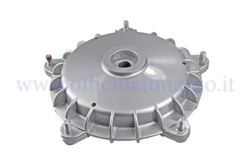 Tamburo freno anteriore RMS 2250850900 per cerchio Vespa da 10 pollici, pista interna 150 mm e attacco conico con chiavetta.