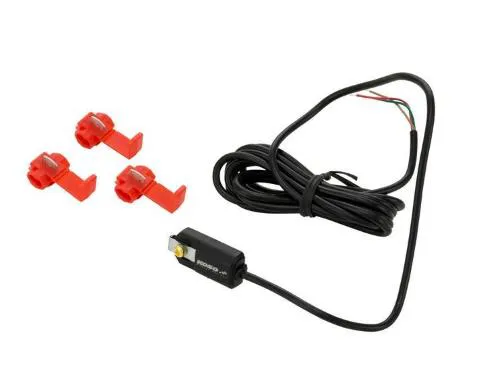 Filtro segnale RPM KOSO BG004000 per contagiri KOSO e SIP. Alimentazione 12 V CC, cablaggio a tre fili e corpo da 30 x 50 x 24 mm.