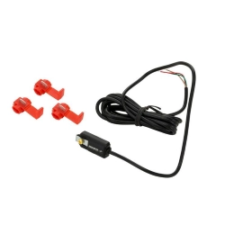 Adattatore KOSO BG004000 per regolarizzare il segnale del contagiri: 12 V CC, cablaggio rosso-verde-marrone e dimensioni 30 x 50 x 24 mm.