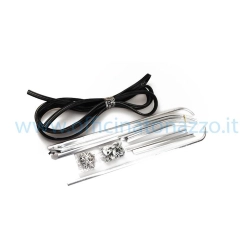 Complete footboard strips with tips and rivets for Vespa VBA and VBB1T