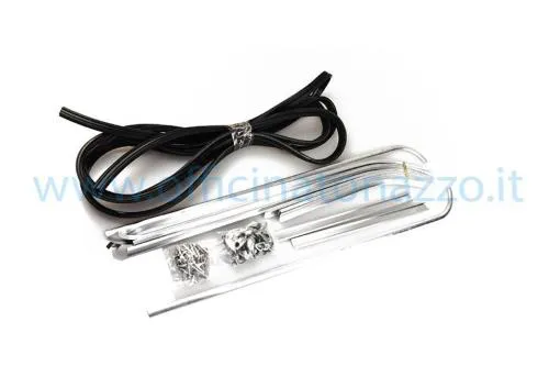 Complete footboard strips with tips and rivets for Vespa VBA and VBB1T