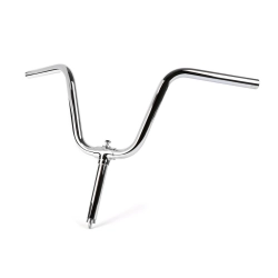 Manubrio Cuppini ACC00000360 per Piaggio Ciao PX, in acciaio cromato con stelo di fissaggio da 21 mm. Verificare attacco e comandi.
