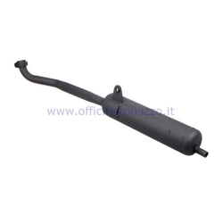 Scarico completo SITO 0218 in acciaio verniciato nero per Piaggio Ciao, Ciao P e Ciao PX, omologato e con protezione termica laterale.