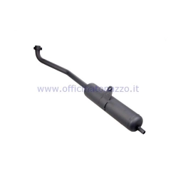 Scarico SITO Plus in acciaio nero con attacco da 22 mm per ciclomotori Piaggio Si e Si FL2. Verificare attacco, staffa e omologazione del veicolo.