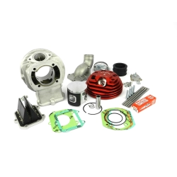 Cilindro Parmakit 144cc RED DEVIL Ø60 in alluminio aspirazione lamellare al cilindro Ø37 candela laterale con testa ricavata dal pieno per Vespa Primavera - ET3