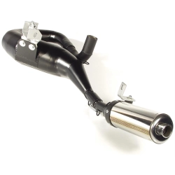 Marmitta racing RZ Mark One per Vespa P80-150X/PX80-150 E/Lusso/'98/?MY/Cosa 1 acciaio verniciato nero