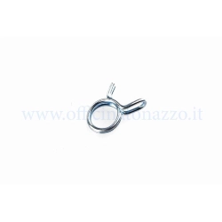 Molletta zincata a molla da 14 mm per il tubo benzina Vespa PX. Verificare il diametro esterno del tubo e la sede prima dell'installazione.