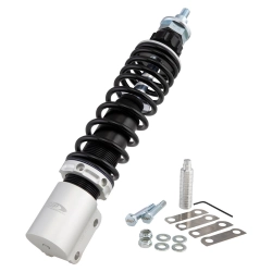 Ammortizzatore anteriore SIP PERFORMANCE 2.0 76000FSMB da 240 mm, molla 70 LB, precarico regolabile e ritorno su 18 posizioni per Vespa PX/T5.