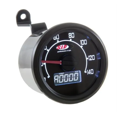 Strumento SIP 2.0 50001200 Ø48 mm per Vespa 50 N/L/R/S e 90: contachilometri digitale, contagiri analogico 14.000 rpm e quadrante nero.