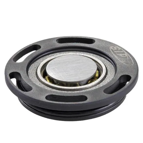 Piattello spingidisco SIP 2.0 con cuscinetto, finitura nera e attacco O-ring. Compatibile con numerose frizioni Vespa e sistema idraulico SIP.