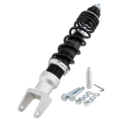 SIP PERFORMANCE 2.0 posteriore da 340 mm: corpo CNC, molla nera 110 LB, precarico continuo e ritorno regolabile su 18 posizioni.