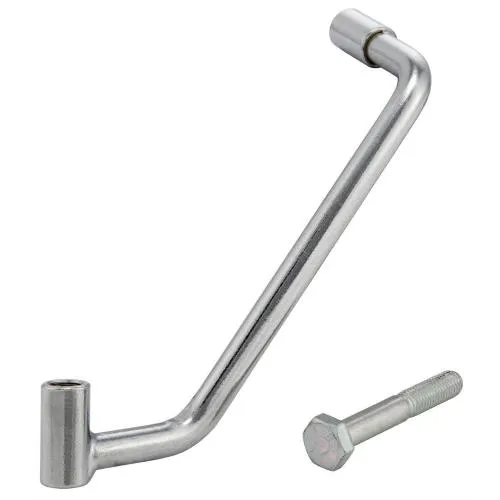 Supporto specchietto sinistro cromato SIP 61094610 con asta da 190 mm e filetto M10, per montaggio alla vite del cannotto sterzo Vespa VNA e VNB.