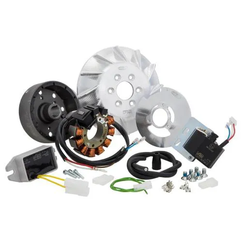 Accensione SIP PERFORMANCE by VAPE Road 12 V AC per Vespa PK: 110 W, volano CNC da 1390 g, cono 20 M12 e anticipo fisso.