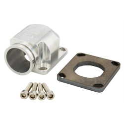 Parte superiore MRP400 in alluminio CNC per collettori lamellari Largeframe: interno 35 mm, esterno 40 mm e posizione carburatore ribassata.