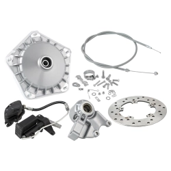 GRIMECA Classic NT "classic look" kit, front, for Vespa PK50-125/S/SS/XL/XL2 /Automatic/P200E 2°/PX80 -150E 2°/Lusso/'98/MY/'11/T5, silver, flat, Ø 20 mm, with PX millenium disc and caliper