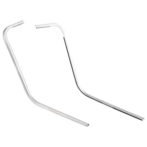 Coppia bordoscudo SIP argentati in alluminio rivestito in PVC per Vespa Cosa 1 e Cosa 2 125-200. Profili destro e sinistro inclusi.