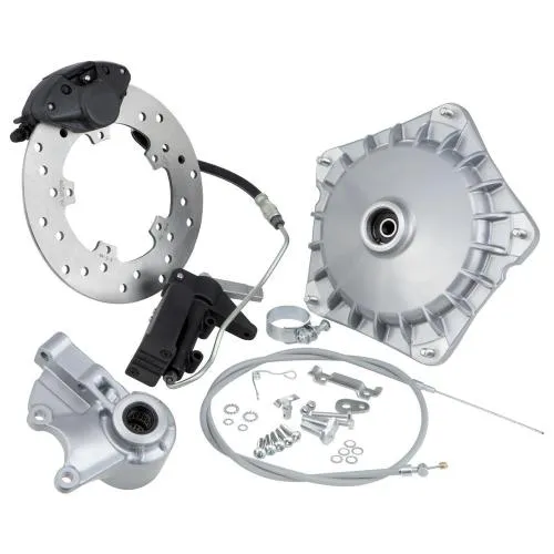 Kit GRIMECA Classic NT 30006000 argento per Vespa PX prima serie: asse 16 mm, disco 200 mm, pistone 30 mm e tamburo piatto Classic Look.